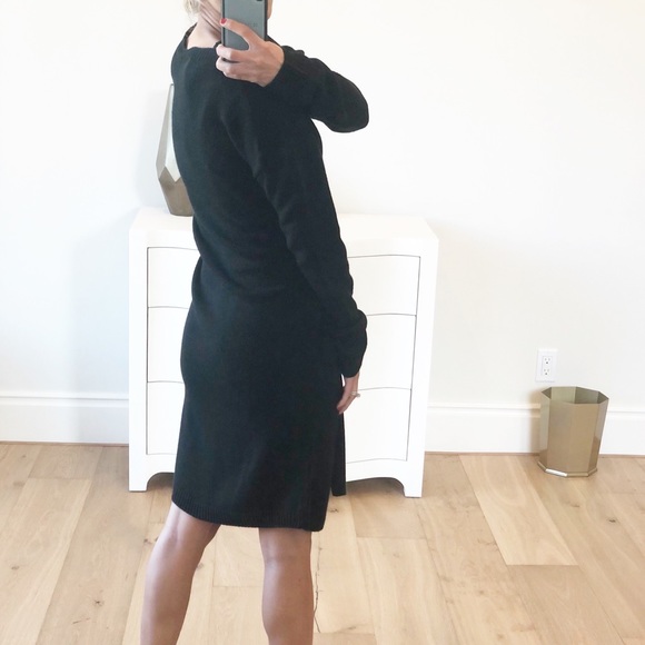 VIENNA Black Long Sleeve Tie Waist Dress - Picture 8 of 10